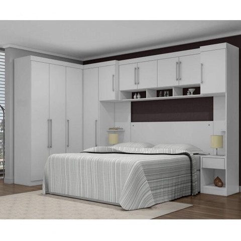 Guarda-roupa Casal com Cabeceira 7 Peças Modena Ii Demóbile