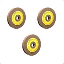 Ver imagem 1 de Kit 3 Rebolo Disco Desbaste Acabamento Aço Furadeira 76x10mm Granulometria:60;cor:marrom