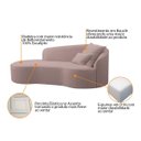 Ver imagem 4 de Divã Recamier Curvo Sala de Estar Recepção Inglaterra 200cm Lado Esquerdo Bouclé
