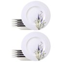 Ver imagem 1 de Kit 12 Pratos Rasos Porcelana Branca 28cm Tramontina Lilla Restaurante Eventos Mesa Posta