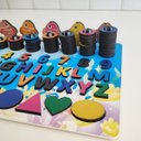 Ver imagem 4 de Jogo Pedagógico Para Crianças 100 Peças Tabuleiro Educativo Método Montessori De Madeira