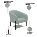 Ver imagem 3 de Poltrona Sala Decorativa Stella Pé de Aço Preto Veludo Cotelê D03 - D’Rossi