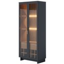 Ver imagem 5 de Conjunto Sala de Jantar Cristaleira Tijuca e Buffet Vicky C05 Preto Fosco/Noce Milano - Mpozenato