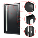 Ver imagem 3 de Porta Pivotante Alumínio Lambril Visione c/Pux.Dir. Elite Preto 240x130 Brimak