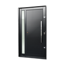 Ver imagem 1 de Porta Pivotante Alumínio Lambril Visione c/Pux.Dir. Elite Preto 240x130 Brimak