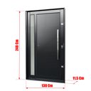 Ver imagem 4 de Porta Pivotante Alumínio Lambril Visione c/Pux.Dir. Elite Preto 240x130 Brimak