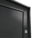 Ver imagem 5 de Porta Pivotante Alumínio Lambril Visione c/Pux.Dir. Elite Preto 240x130 Brimak