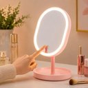 Ver imagem 1 de Espelho de Maquiagem de Mesa com Iluminacao LED Recarregavel Moderno Branco Tudo em Caixa
