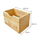 Ver imagem 7 de Estante 6 Prateleiras de Madeira Pinus Linea Ample com 2 Gavetas Natural