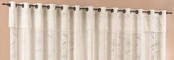 Cortina de Ilhos Renda Floral Para Sala Elegante Luxo Moderna 2,00 X 2,50 Metros Com Ilhos Para - 4
