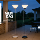 Ver imagem 3 de Luminaria de Chao Poste Jardim Pedestal Luminaria Piso Abajur de Chão Techled Preto