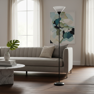 Luminaria de Chao Poste Jardim Pedestal Luminaria Piso Abajur de Chão Techled Preto