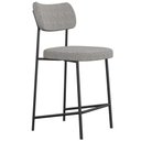 Ver imagem 5 de Kit 02 Banquetas Baixa Bar Cozinha Sala de Jantar Preto Melina L02 Linho Cinza Escuro - Lyam Decor