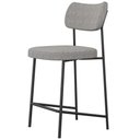 Ver imagem 6 de Kit 02 Banquetas Baixa Bar Cozinha Sala de Jantar Preto Melina L02 Linho Cinza Escuro - Lyam Decor