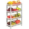 Fruteira de Chão Organizador de Plástico Multiuso 4 Cestos - 1