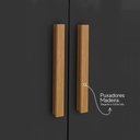 Ver imagem 4 de Guarda Roupa 230cm Casal 6 Portas 2 Gavetas - Atacama Ripado/ Grafite Aramóveis