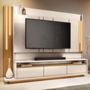 Ver imagem 1 de Estante Painel de Tv 75 Montane Off White-cinamomo - Hb Móveis