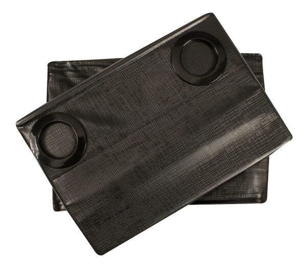 Cortinas Blackout Corta 100% A Luz para Sala ou Quarto 2,00 x 1,60 Metros Varao Normal Cor Preto - 3