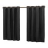 Cortinas Blackout Corta 100% A Luz para Sala ou Quarto 2,00 x 1,60 Metros Varao Normal Cor Preto - 1