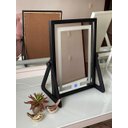 Ver imagem 3 de Espelho Portátil Camarim de Bancada com Led e Botão Touch 32x45cm:preto