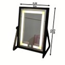 Ver imagem 5 de Espelho Portátil Camarim de Bancada com Led e Botão Touch 32x45cm:preto