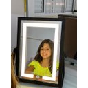 Ver imagem 4 de Espelho Portátil Camarim de Bancada com Led e Botão Touch 32x45cm:preto