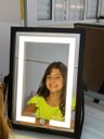 Ver imagem 4 de Espelho Portátil Camarim de Bancada com Led e Botão Touch 32x45cm:preto