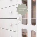 Ver imagem 6 de Cômoda Infantil 4 Gavetas com Porta Fraldário Ariel 100% MDF Marrom/Branco/Bétula
