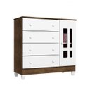 Ver imagem 2 de Cômoda Infantil 4 Gavetas com Porta Fraldário MDF Ariel