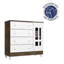 Ver imagem 5 de Cômoda Infantil 4 Gavetas com Porta Fraldário MDF Ariel