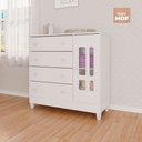 Ver imagem 4 de Cômoda Infantil 1 Porta 4 Gavetas Ariel 