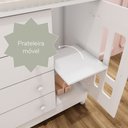 Ver mais imagens de Cômoda Infantil 4 Gavetas com Porta Fraldário Ariel 100% MDF Branco