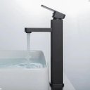 Ver imagem 2 de Torneira Banheiro Monocomando Quadrada Alta Preto Black