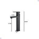 Ver mais imagens de Torneira Banheiro Monocomando Quadrada Alta Preto Black