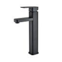 Ver imagem 1 de Torneira Banheiro Monocomando Quadrada Alta Preto Black