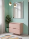 Ver imagem 1 de Gabinete para Banheiro com Espelho 80cm MDF Rosa Dubai - On Móveis