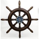 Ver imagem 1 de Timão de Barco Decorativo em Resina 50cm Náutica