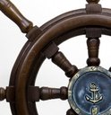 Ver imagem 3 de Timão de Barco Decorativo em Resina 50cm Náutica