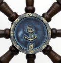 Ver imagem 2 de Timão de Barco Decorativo em Resina 50cm Náutica
