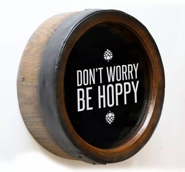 Quadro Decorativo Porta Rolhas Redondo Be hoppy - Grande - 2