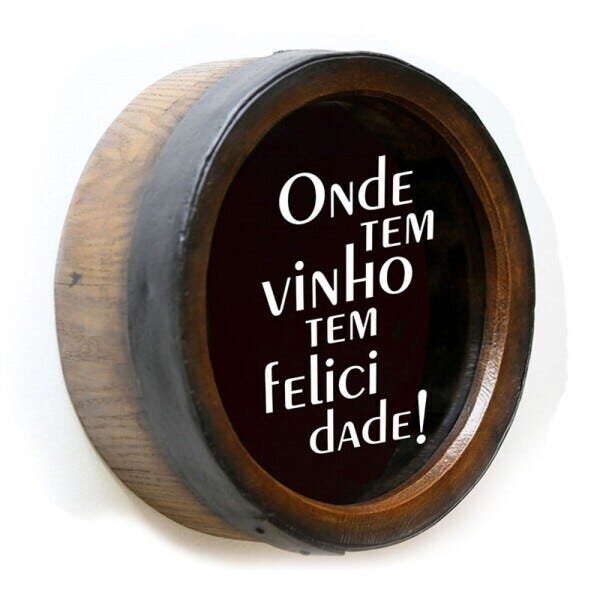 Quadro Decorativo Porta Rolhas Redondo Felicidades - Pequeno - 2