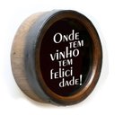 Ver imagem 2 de Quadro Decorativo Porta Rolhas Redondo Felicidades - Pequeno