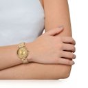 Ver imagem 2 de Relógio Feminino com Strass Cravejado Correa Metal + Caixa