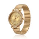 Ver imagem 1 de Relógio Feminino com Strass Cravejado Correa Metal + Caixa