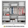 Closet Diamante em Mdp 4 Gavetas e 7 Prateleiras Clic Móveis - 4
