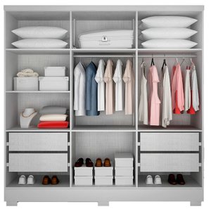 Closet Diamante em Mdp 4 Gavetas e 7 Prateleiras Clic Móveis