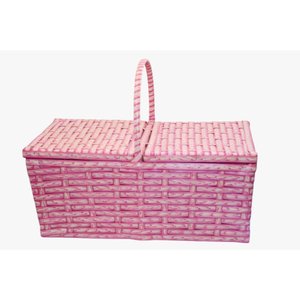 Cesta de Piquenique Media 37x19,5,x16,5:rosa