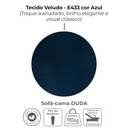 Ver imagem 7 de Sofa Cama 2 Lugares 185 Cm Duda Veludo E433 Azul Milani Store