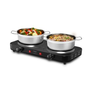 Cooktop Elétrico Elgin Portátil Com Duas Placas De Aquecimento 2 Bocas Preto – 220 Volts