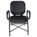 Ver imagem 4 de Cadeira Escritório Ergonômica Executiva Giga Plus Size Reforçada Fixa Courino Sintético
